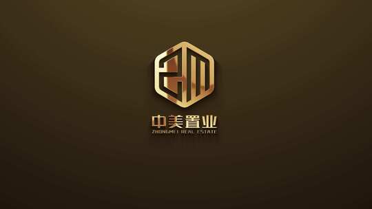 黑金质感金属logo演绎片头