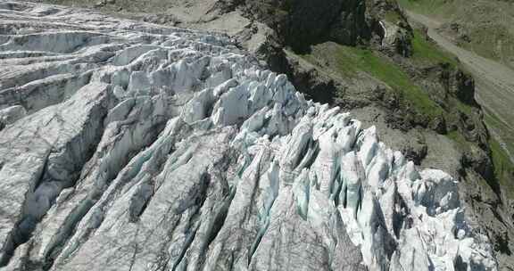Turtmann冰川，瑞士阿尔卑斯山，冰