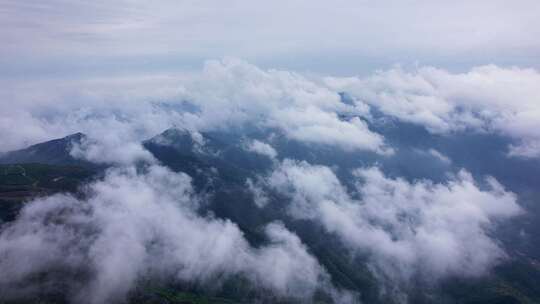 杭州富阳山川云海航拍