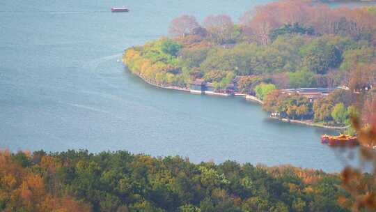 杭州西湖南岸秋天风景