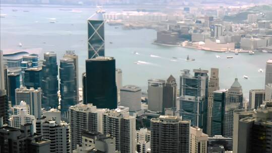 繁华香港航拍视频素材模板下载