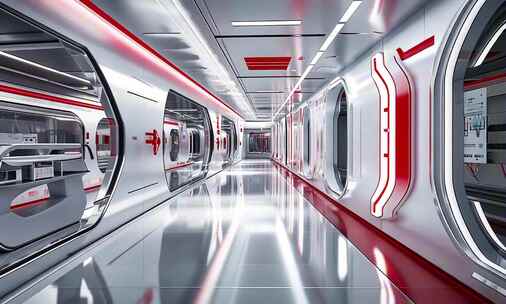 未来科技风科幻隧道素材