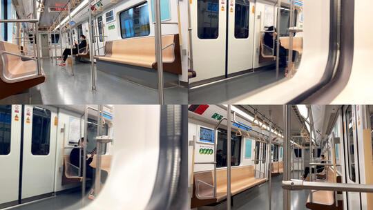 坐地铁孤独身影 地铁里的孤独身影