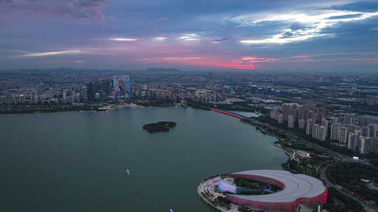 苏州金鸡湖夜景延时