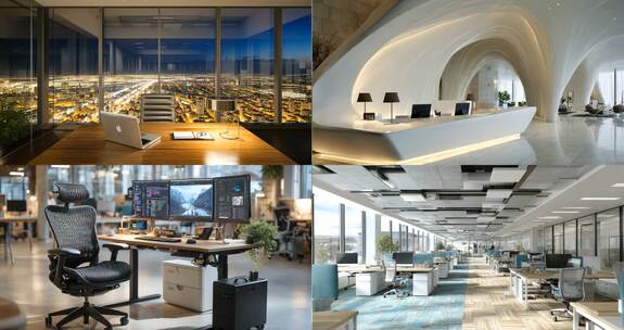 4k高端商务办公环境空镜高清在线视频素材下载