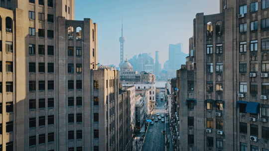 上海外滩福州大楼航拍