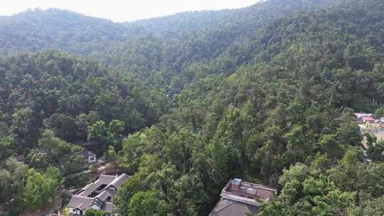 航拍长沙湖南大学校园风光岳麓山岳麓书院