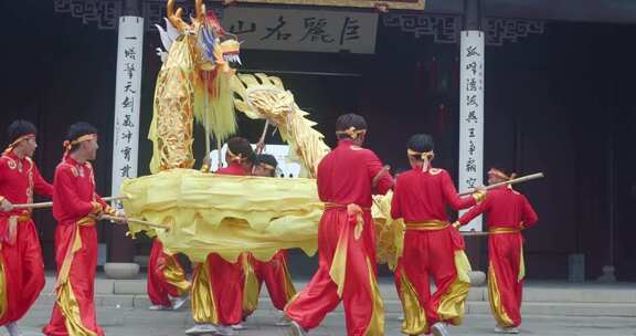 舞龙表演民俗活动素材