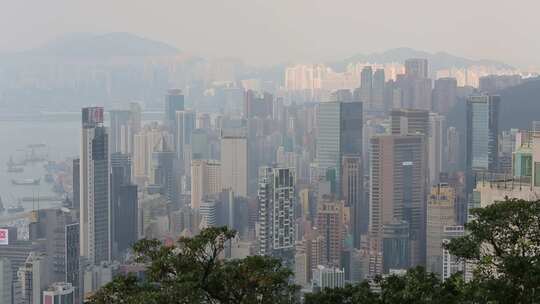 香港城市空镜俯拍