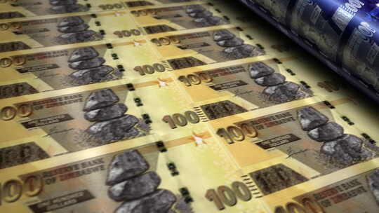 津巴布韦美元钞票印刷无缝循环