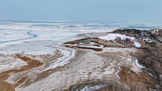 秦皇岛冬季海边冻海