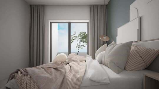 现代卧室空间展示空镜合集