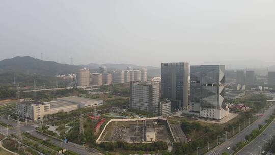 航拍深圳郊区城市建设