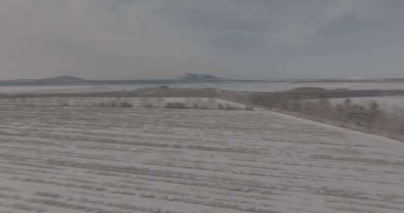 五大连池冬季雪原航拍