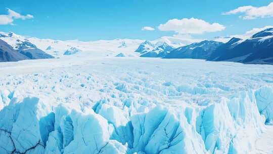 冰川雪山自然风光全景