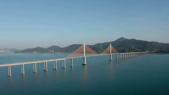 航拍广东省惠州市海湾大桥