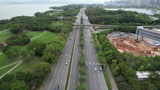 深圳南山滨河大道-城市车流