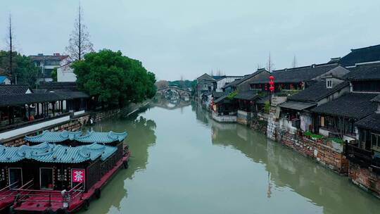 安静祥和的古镇视频素材模板下载