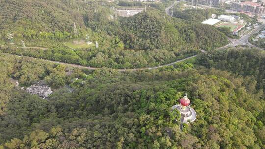 城市山地航拍