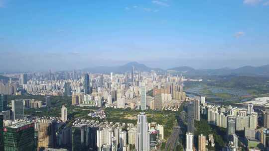 深圳福田城市风光航拍