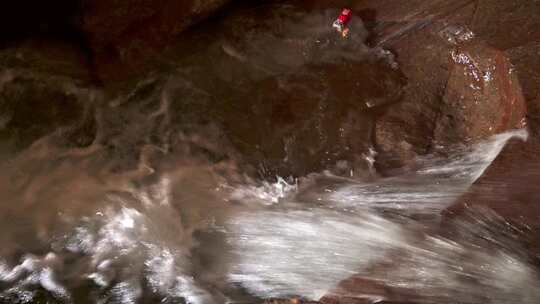 农村大山河流溪水水流小溪山涧