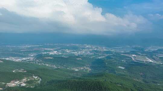 四川广元航拍延时夜景