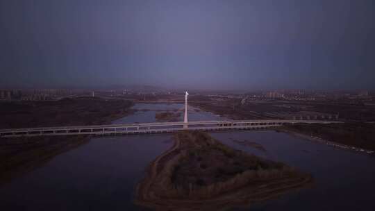 石家庄地标 复兴大街 滹沱河 湿地