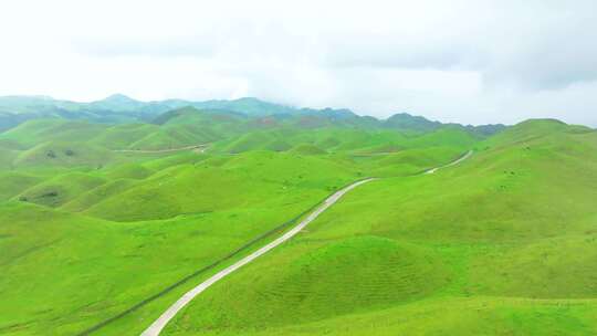 航拍高山牧场田园牧歌自然风光宣传片