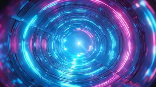 科技感光线隧道穿梭4K