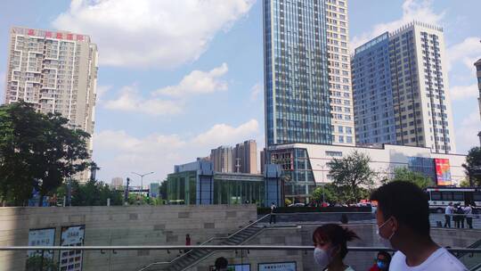 西安三桥路口建筑商务高端写字楼视频素材模板下载