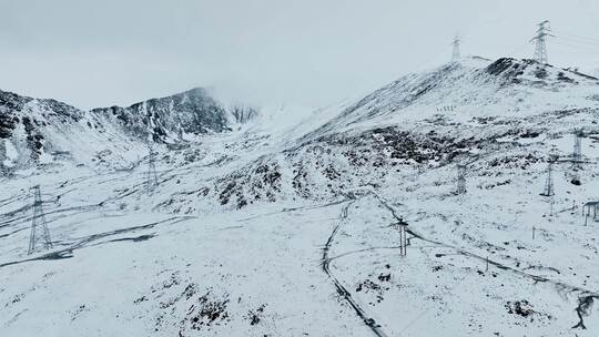 西藏昌都左贡雪山航拍0051