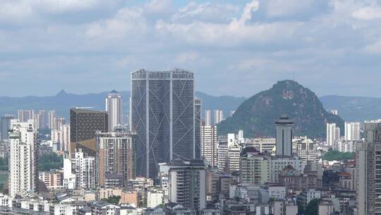 航拍柳州城市风貌全景 4k