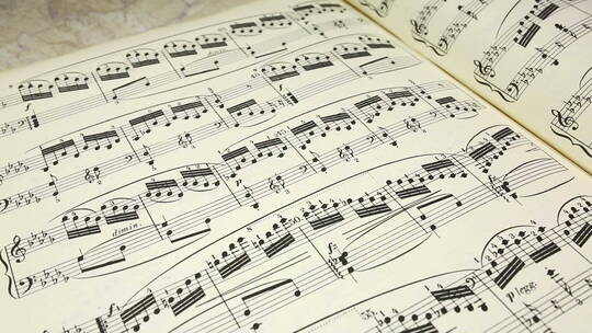 音谱书特写高清