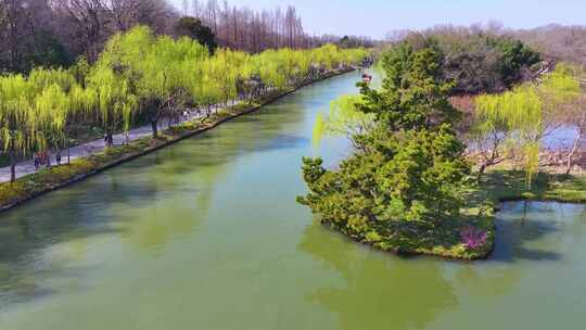 扬州市邗江区瘦西湖风景名胜区航拍江南水乡