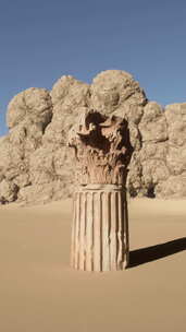 沙漠中央的大柱子