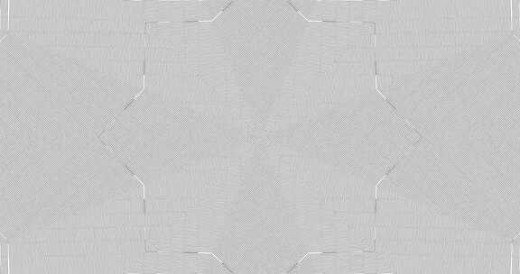 461 4K超清时尚简约黑白细线条万花筒