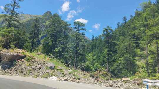 自驾游四川独库公路宝康线盘山路风光