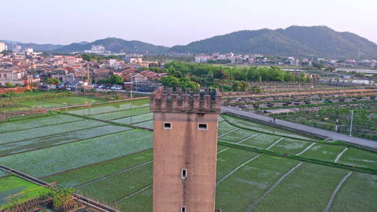 广东珠海斗门大濠冲碉楼航拍