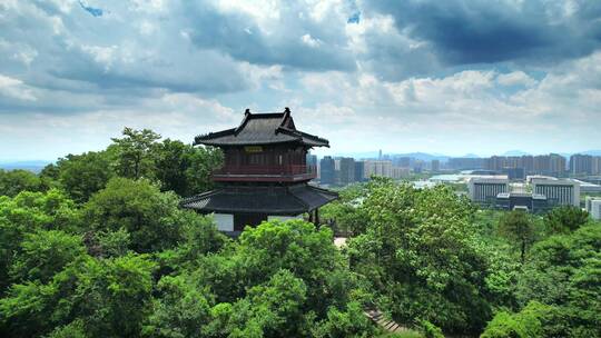 绍兴市梅山景区航拍风光