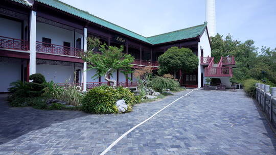 武汉汉阳区龟山风景区风景视频素材模板下载