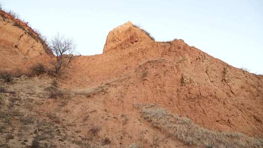 山西风景 公路 马路 黄土高坡 下午