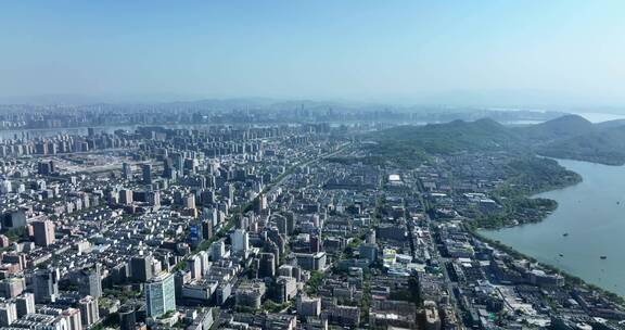 鸟瞰杭州全市