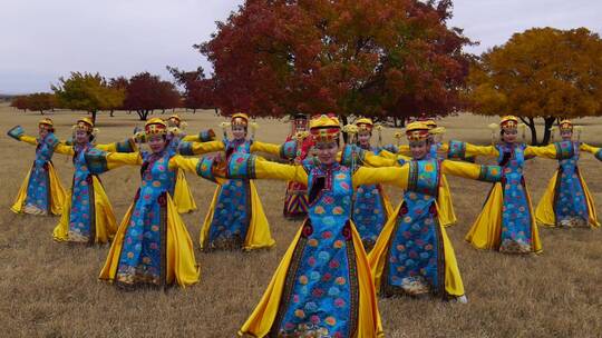 蒙古舞 女群