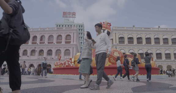 澳门议事亭前地广场延时