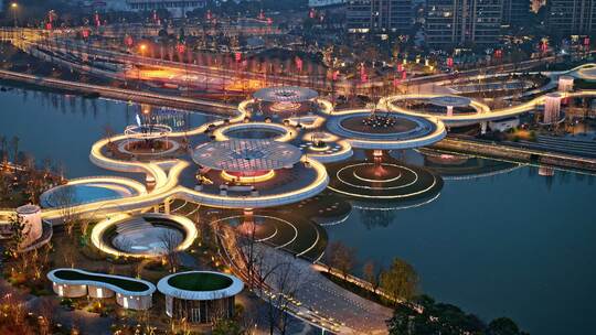 8K天府广场天府立交莲花桥