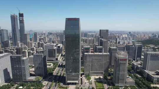 山东济南奥体CBD金融中心商务建筑高楼大厦视频素材模板下载