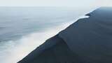 黑色沙滩，海岸景色高清在线视频素材下载