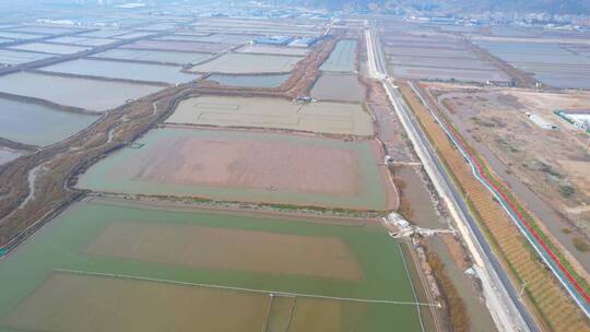 航拍海岛滩涂养殖场视频素材模板下载