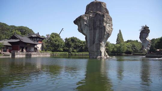 嘉兴柯岩风景区普照寺风景视频