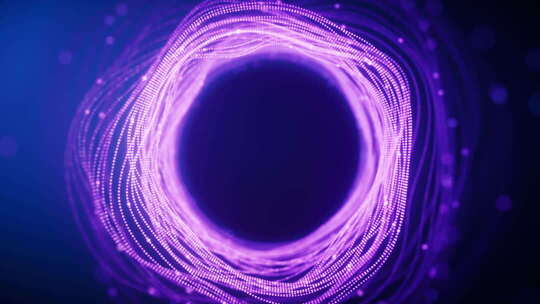 抽象霓虹粒子曲线背景三维渲染